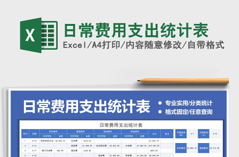 2025日常费用支出统计表免费下载