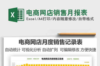 2025电商网店销售月报表免费下载