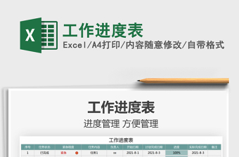 2025工作进度表免费下载