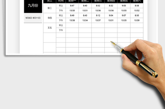 2025员工每天到岗时间登记表免费下载