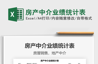 2025房产中介业绩统计表免费下载