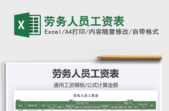 2025劳务人员工资表免费下载