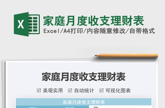 2025家庭月度收支理财表免费下载