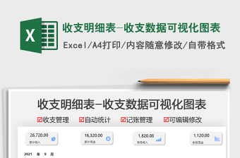 2025收支明细表-收支数据可视化图表免费下载