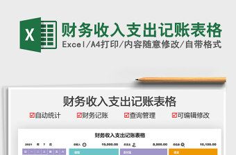 2025财务收入支出记账表格免费下载