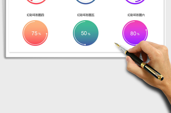 2025幻彩环形图数据分析图形图表样式免费下载