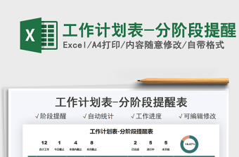 2025工作计划表-分阶段提醒免费下载