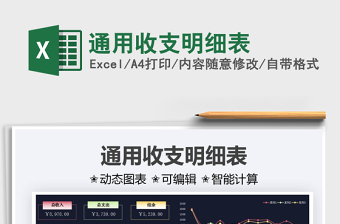 2025通用收支明细表免费下载