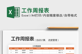 2025工作周报表免费下载