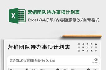 2025营销团队待办事项计划表免费下载