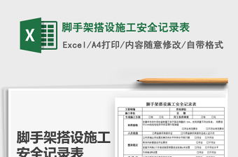 2025脚手架搭设施工安全记录表免费下载