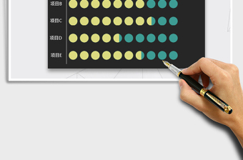 2025创意EXCEL条形图（圆形占比）免费下载