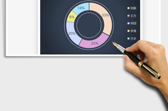 2025糖果彩色圆环图免费下载