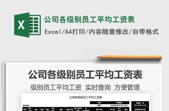 2025公司各级别员工平均工资表免费下载