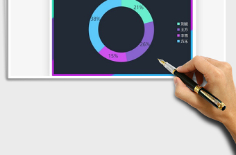 2025炫彩系列圆环图免费下载