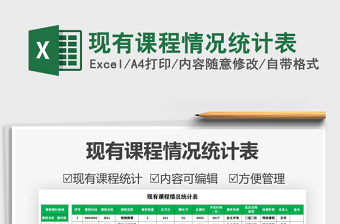 2025现有课程情况统计表免费下载