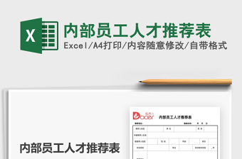 2025内部员工人才推荐表免费下载