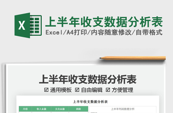 2025上半年收支数据分析表免费下载