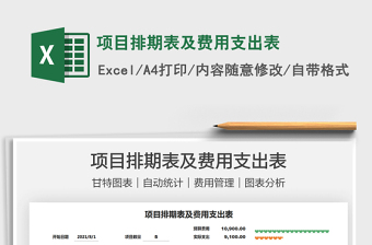 2025项目排期表及费用支出表免费下载