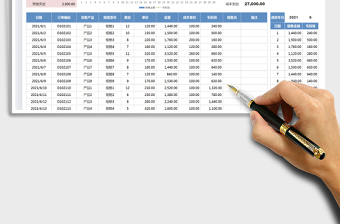 2025网店店铺每日收入支出月报表免费下载