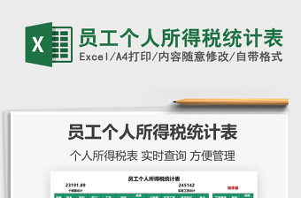 2025员工个人所得税统计表免费下载