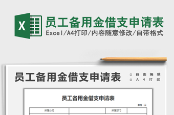 2025员工备用金借支申请表免费下载