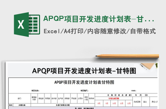 2025APQP项目开发进度计划表-甘特图免费下载