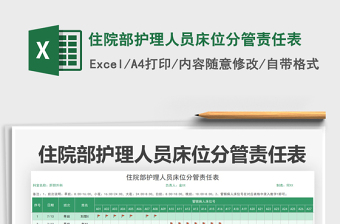 2025住院部护理人员床位分管责任表免费下载