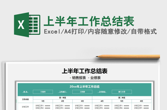 2025上半年工作总结表免费下载