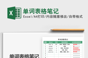 2025单词表格笔记免费下载