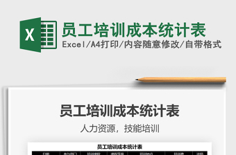 2025员工培训成本统计表免费下载