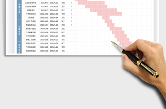 2024市场活动跟踪表-甘特图exce表格