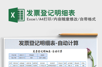 2024发票登记明细表excel表格