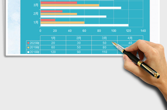 2025扁平化简约商务条形图模板免费下载