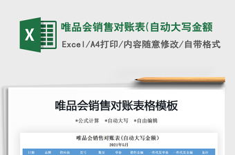 2025唯品会销售对账表(自动大写金额免费下载