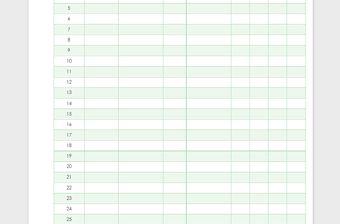 2025简约浅绿色学生违纪统计表免费下载