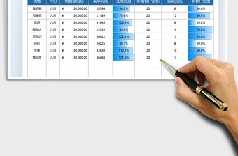 2025销售业绩进度表免费下载
