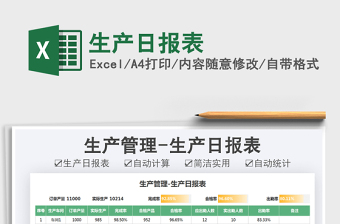 2025生产日报表免费下载