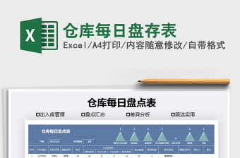2025仓库每日盘存表免费下载