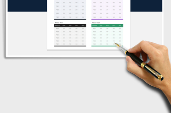 2025多彩表格样式（首尾呼应）免费下载