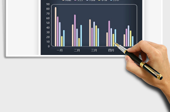 2025糖果彩色簇状柱形图免费下载