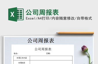 2025公司周报表免费下载