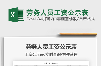 2025劳务人员工资公示表免费下载