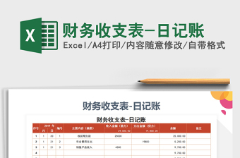 2025财务收支表-日记账免费下载