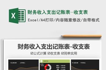 2025财务收入支出记账表-收支表免费下载