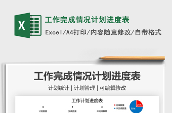 2025工作完成情况计划进度表免费下载