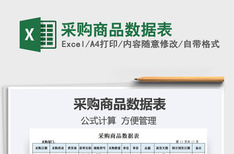2025采购商品数据表免费下载