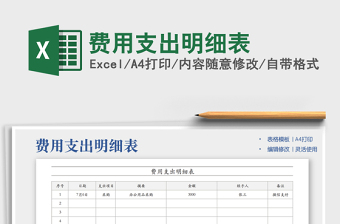 2025费用支出明细表免费下载