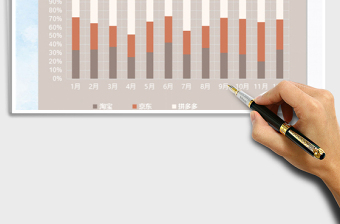 2025电商平台销售业绩对比图表模板免费下载