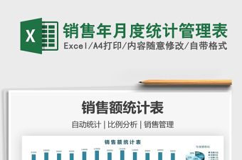 2025销售年月度统计管理表免费下载